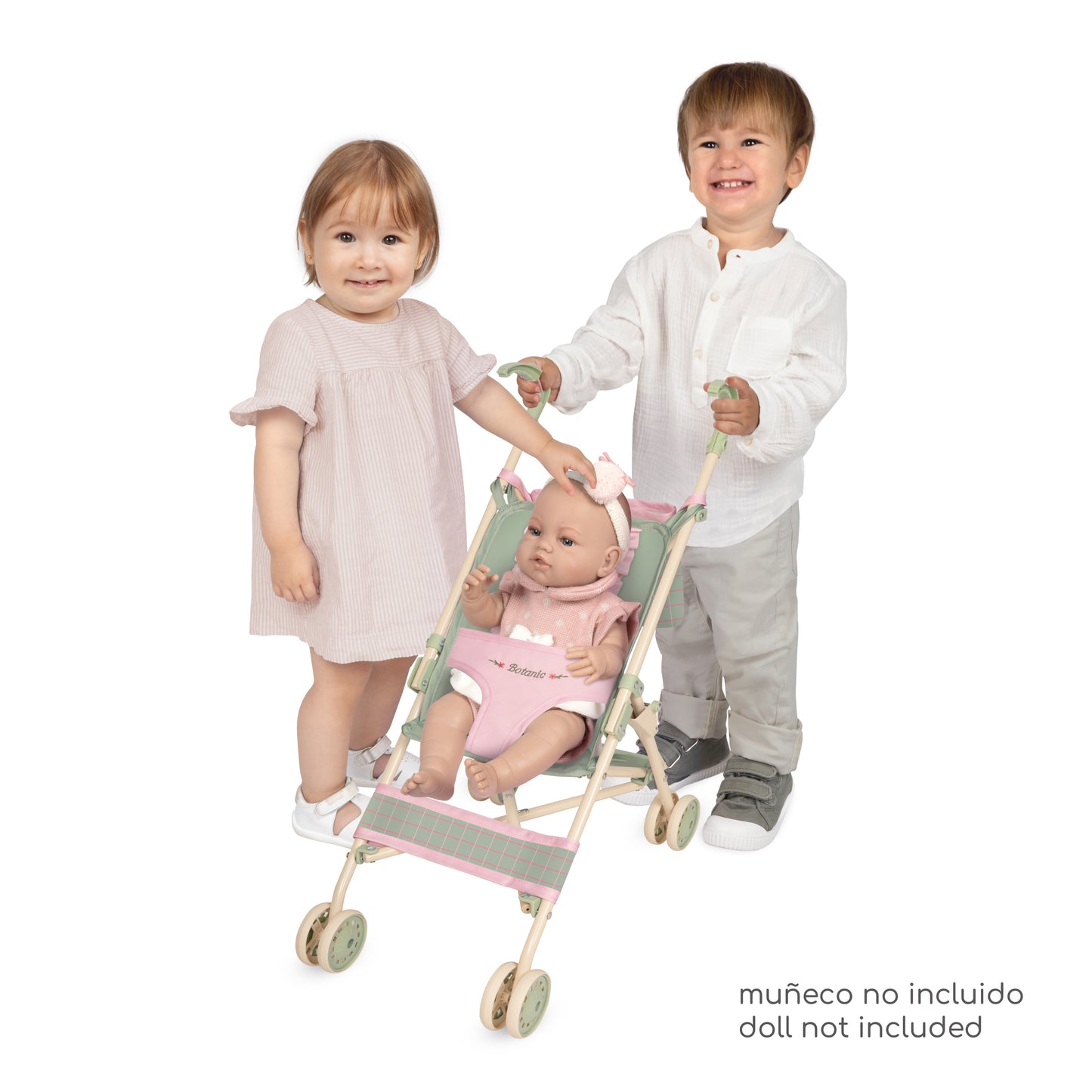 Decuevas My First Doll Buggy Stroller With Bag - Botanical Mint Green Collection