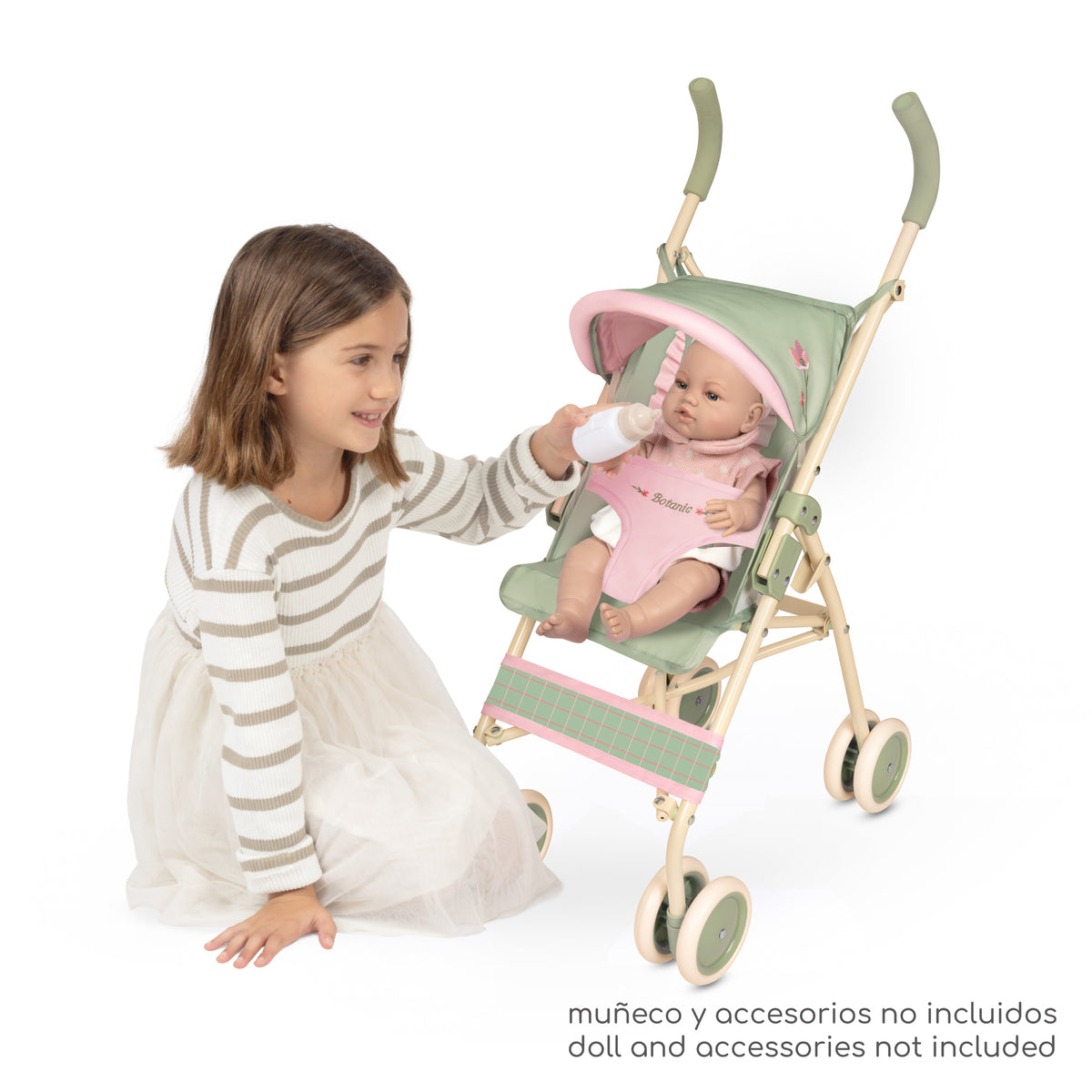90168 XL Doll Buggy Stroller With Bag - Botanical Collection