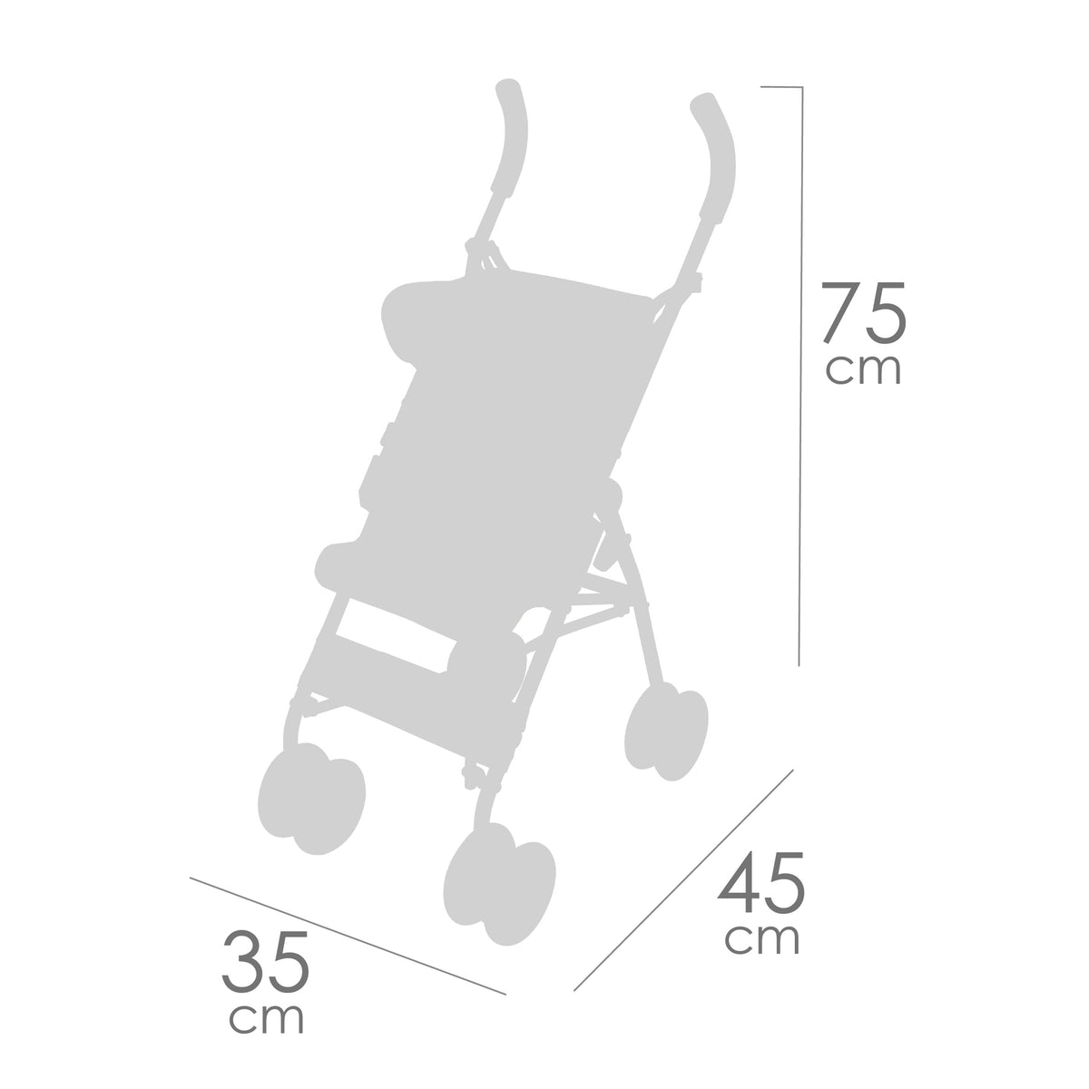 90168 XL Doll Buggy Stroller With Bag - Botanical Collection