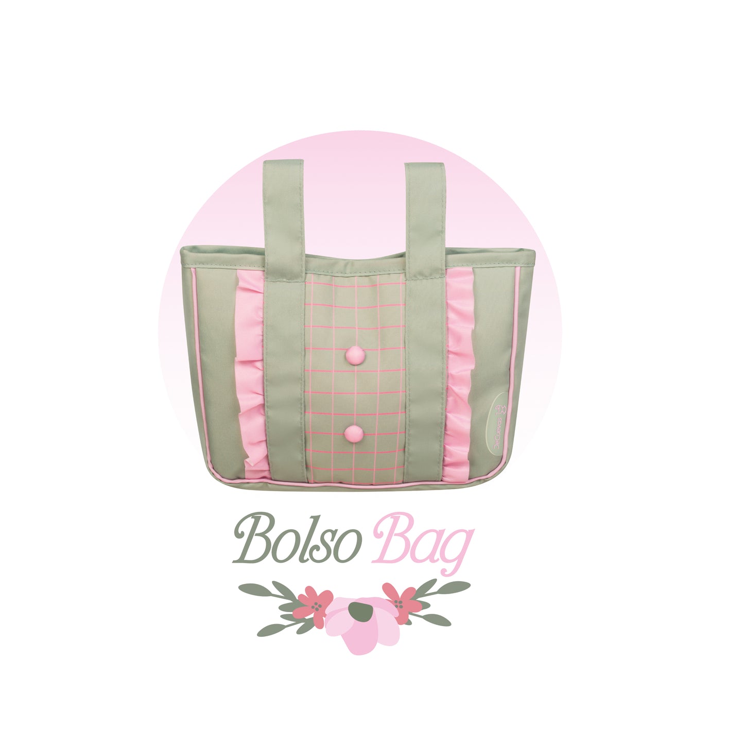 90368 Twin Doll Pram 72cm - Botanic Collection (age 4 and over)