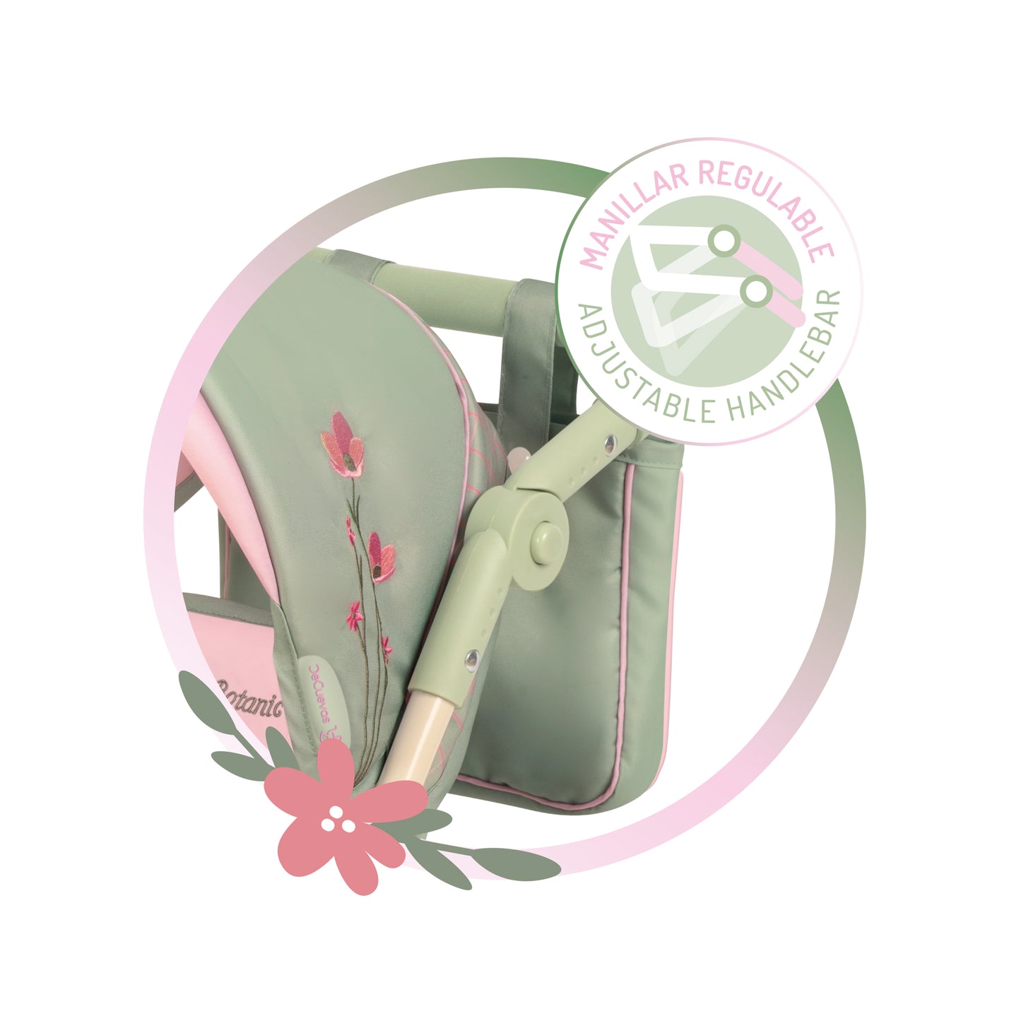 90368 Twin Doll Pram 72cm - Botanic Collection (age 4 and over)