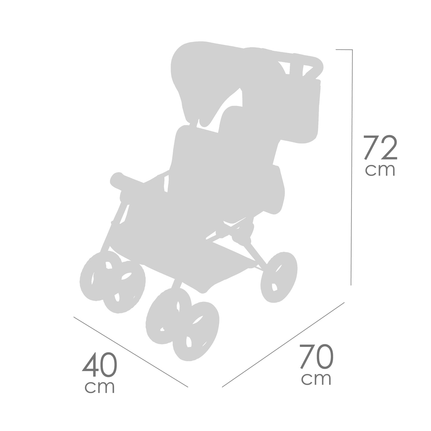 90368 Twin Doll Pram 72cm - Botanic Collection (age 4 and over)