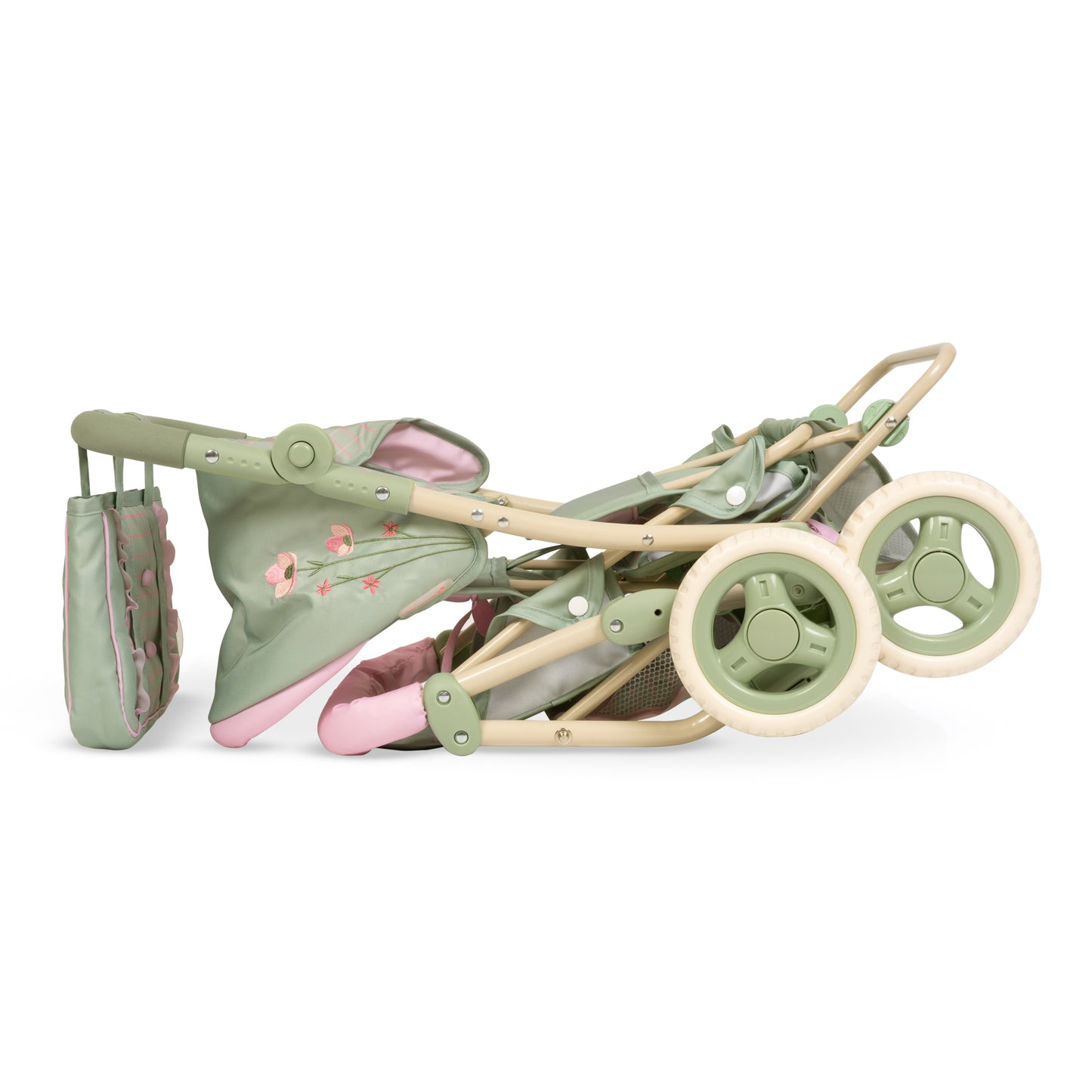 90368 Twin Doll Pram 72cm - Botanic Collection (age 4 and over)