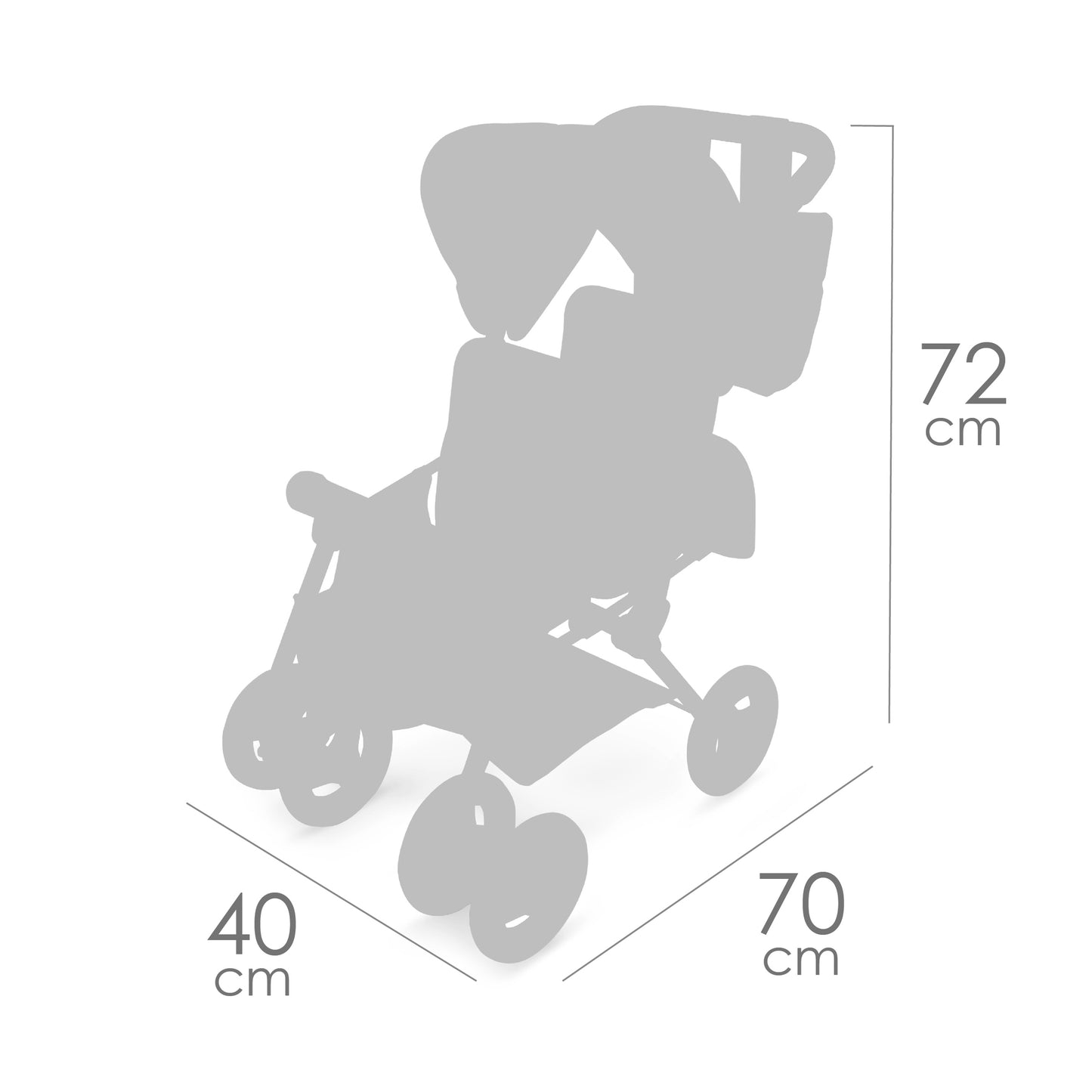 90368 Twin Doll Pram 72cm - Botanic Collection (age 4 and over)