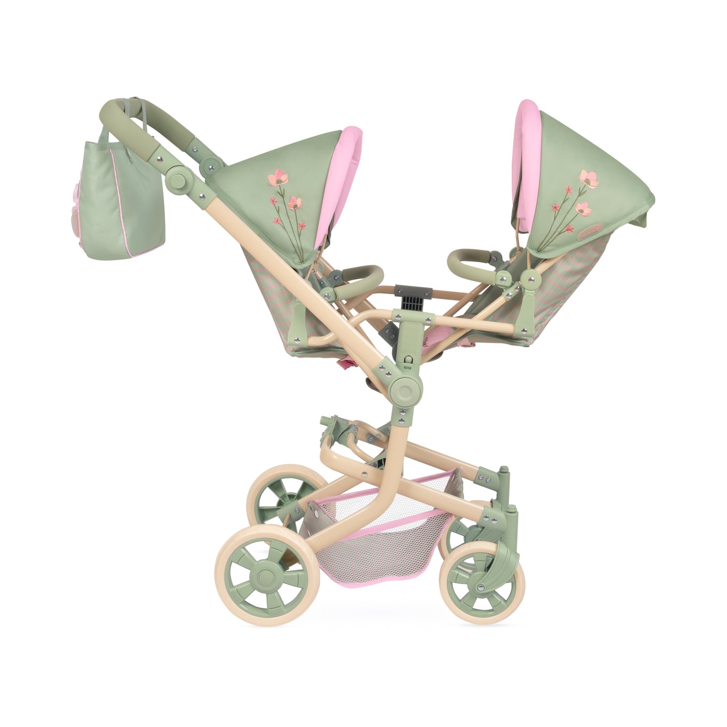 Decuevas Multi-Position Twin Doll Pram 91cm - Botanic Collection (age 5 and over)