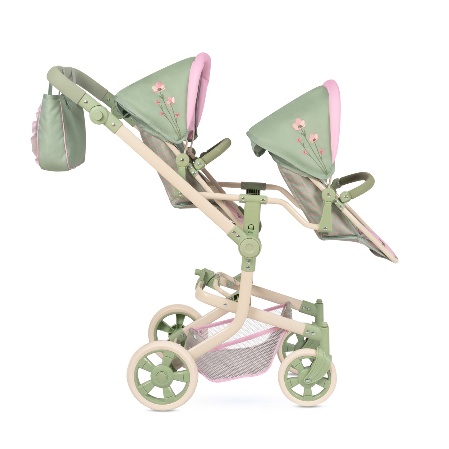 Decuevas Multi-Position Twin Doll Pram 91cm - Botanic Collection (age 5 and over)