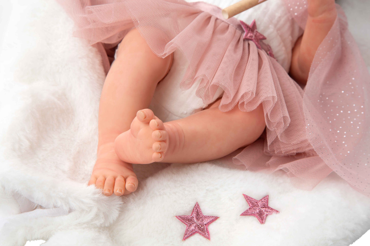 Arias Princes Reborn Girl Doll With Hair 38cm