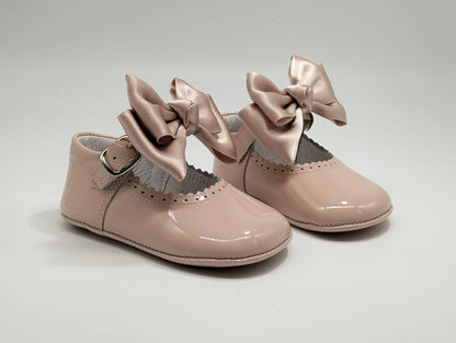 712 Baby Nude Bow Soft Baby Shoe