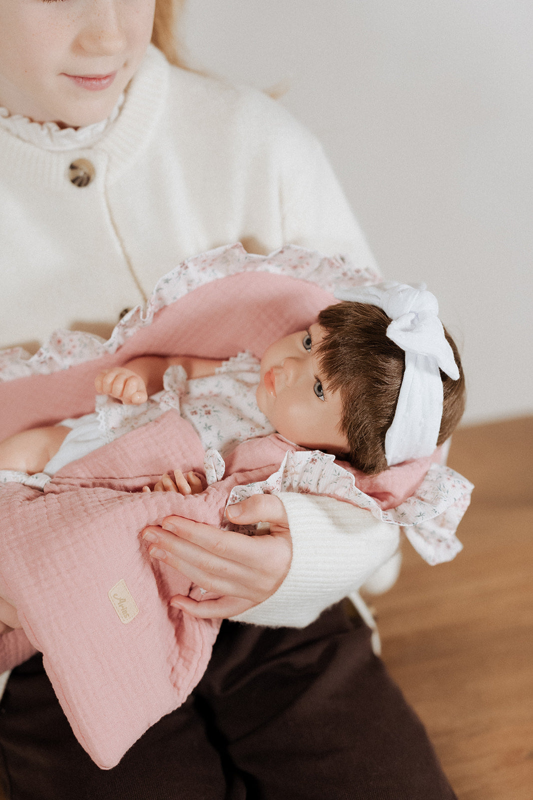 Arias Alba Reborn Girl Doll With Hair 38cm