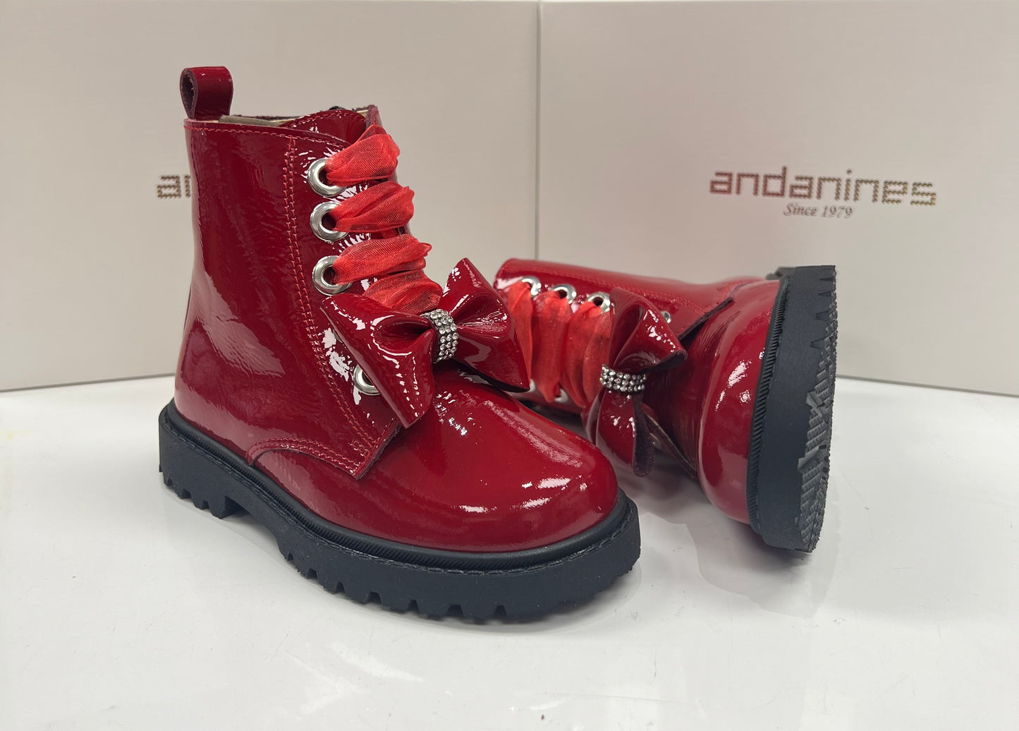 202482 Red Bow Boot By Andanines