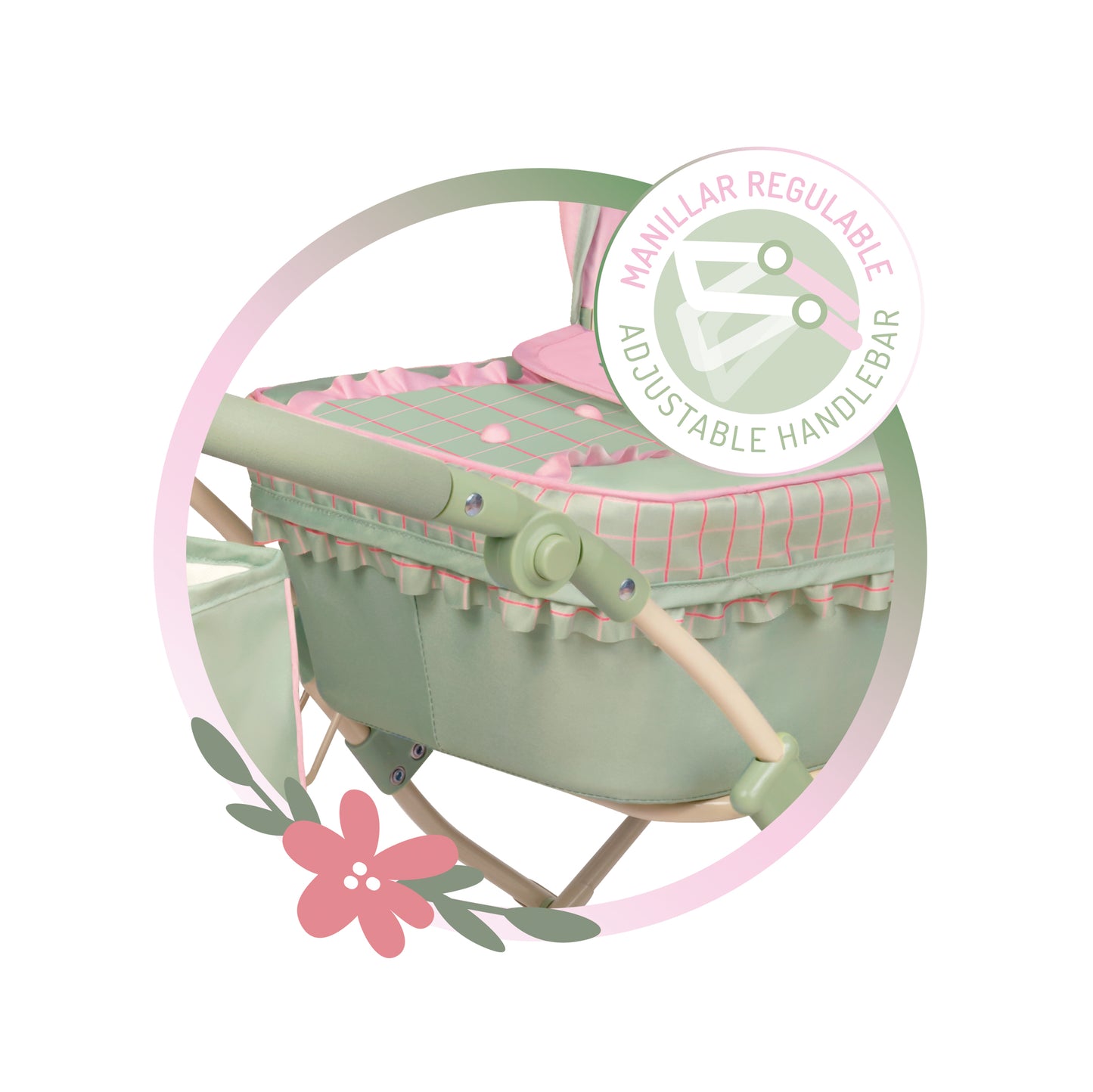 81068 Doll Pram 81cm - Botanic Collection (age 4 and over)