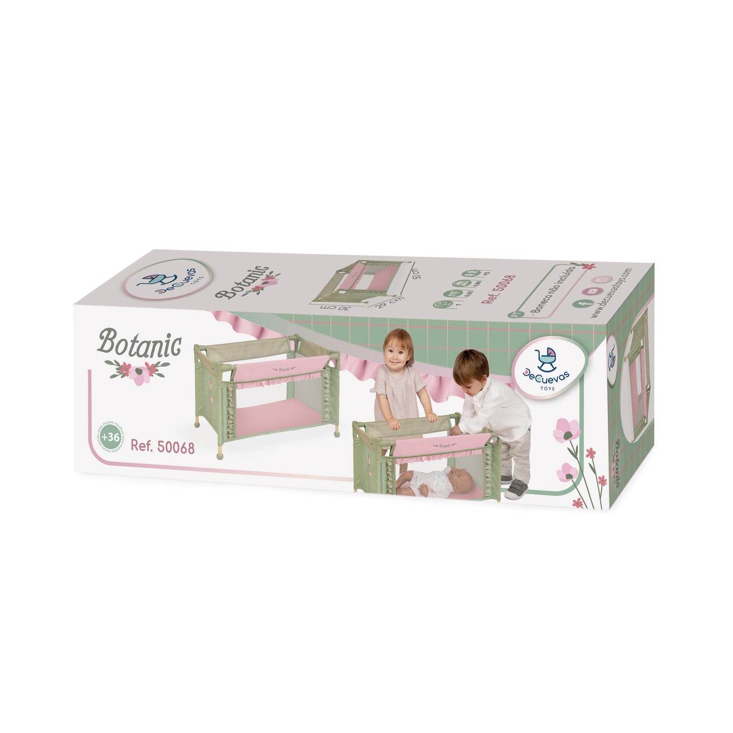 50068 Doll Travel Bed Cot Botanic Collection