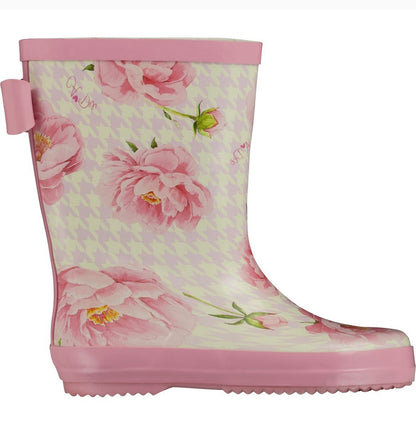 4020 Adee Pink Splash Welly Boot