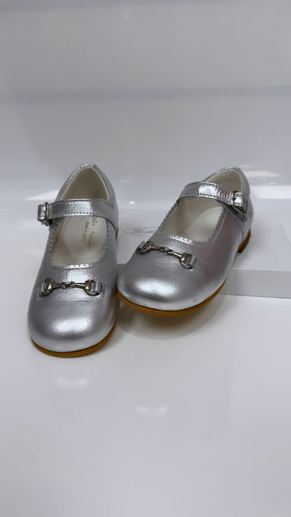 6270-2  Silver Shoe with Horsebit Buckle