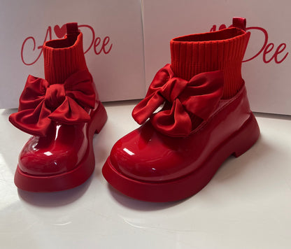 Adee Sock Boot Red