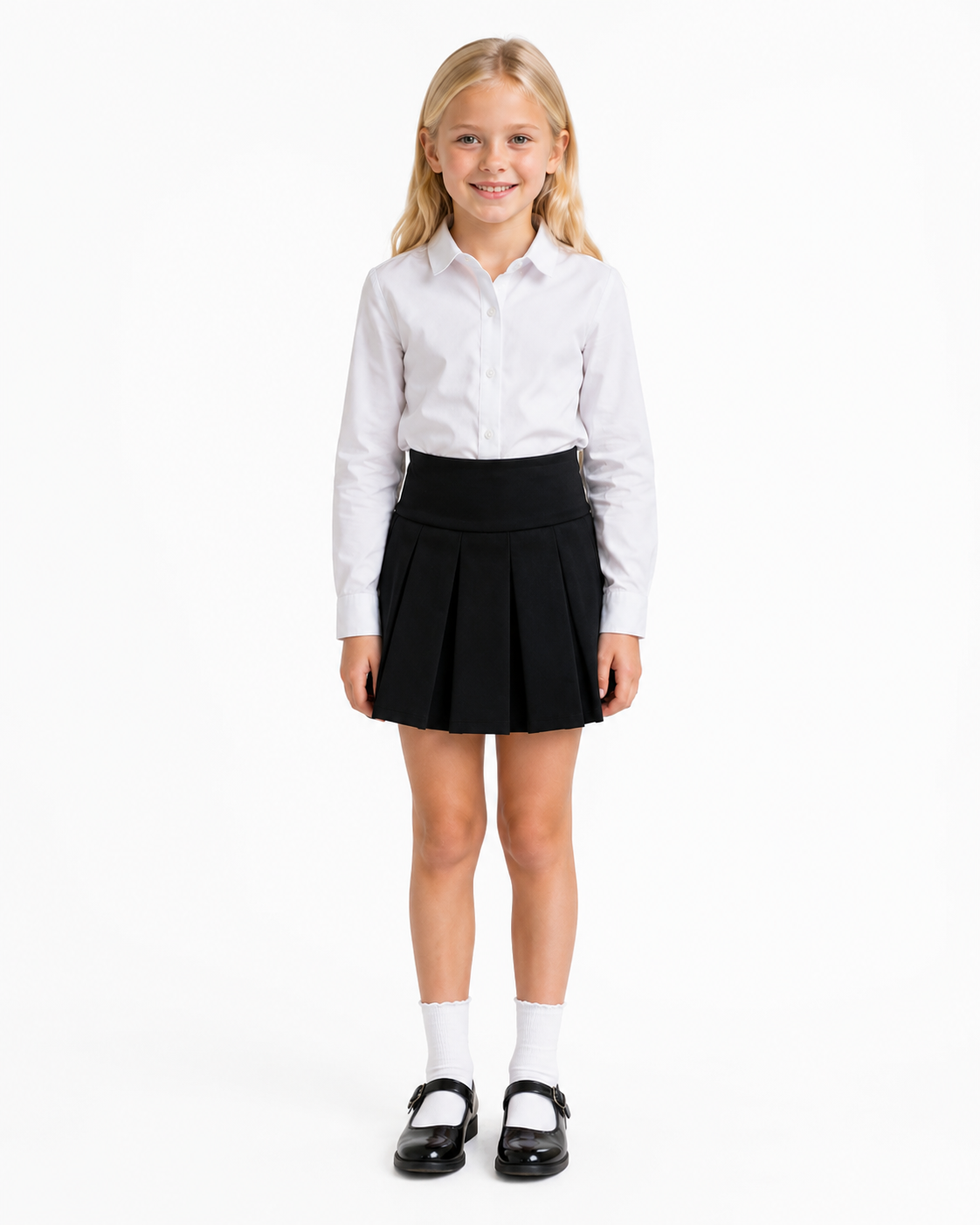 Black School Pleated Skort