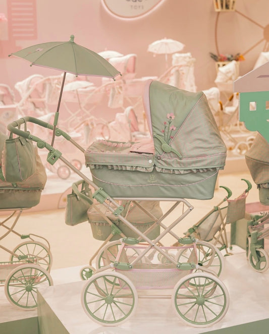 Decuevas Reborn Doll Pram 90cm - Botanic Mint Green Collection (age 5 and over)