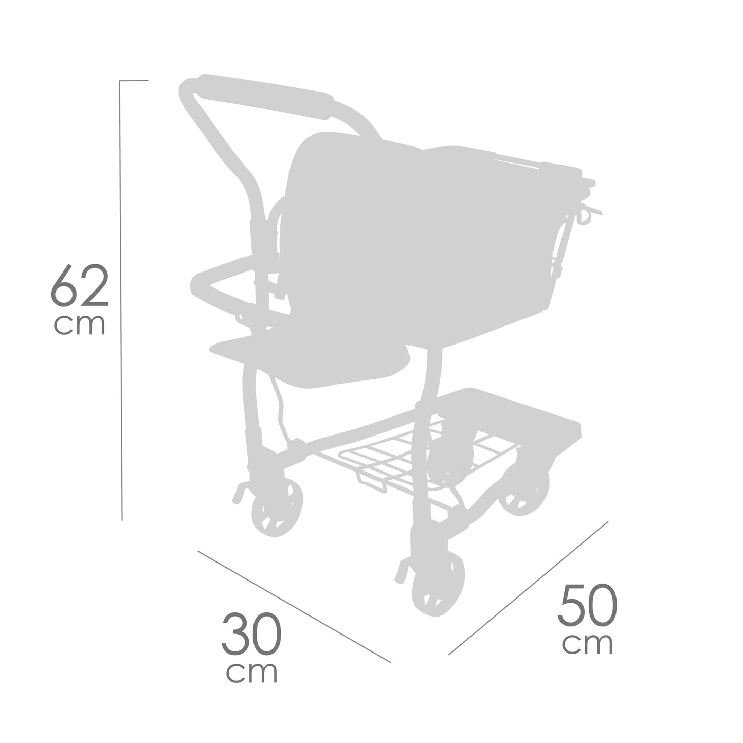 52170 Shopping Trolley Cart- Honey Collection