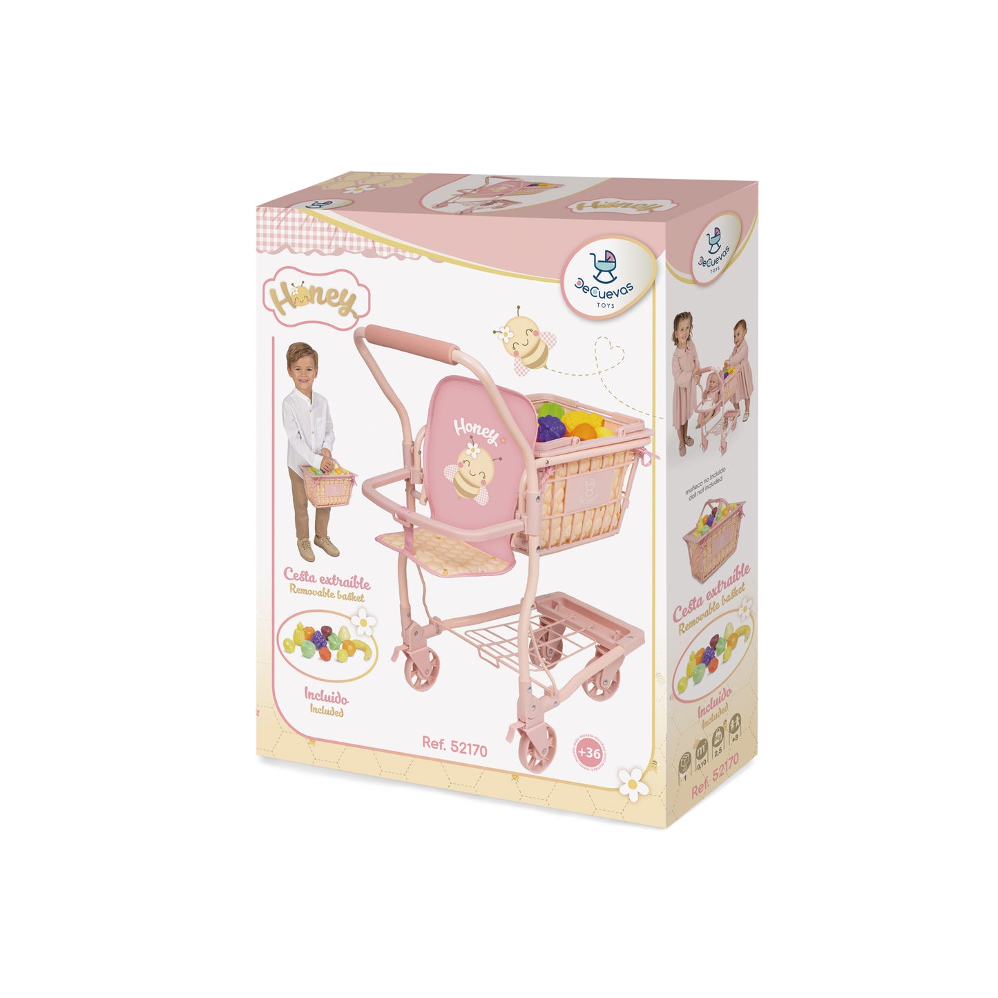 52170 Shopping Trolley Cart- Honey Collection