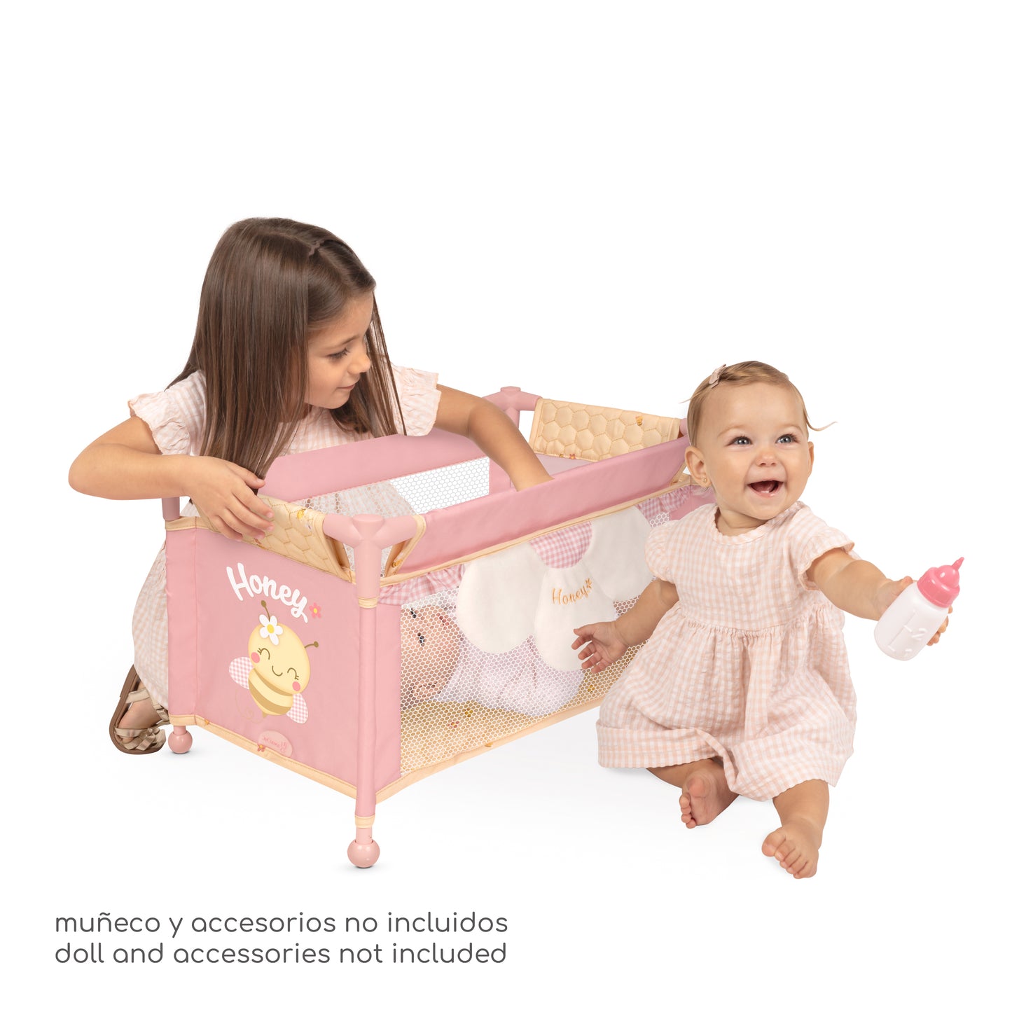 Decuevas Pink Doll Travel Bed Cot Honey Collection