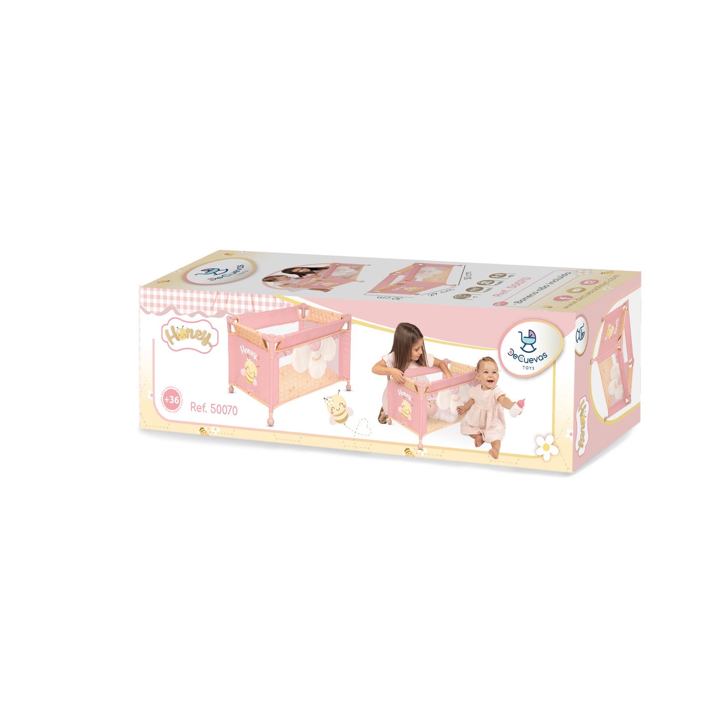 Decuevas Pink Doll Travel Bed Cot Honey Collection