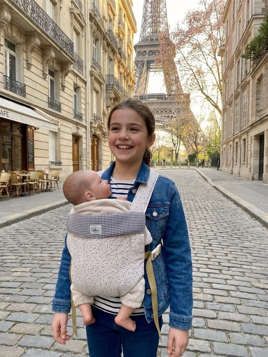 2588 Bebelux Doll Baby Carrier with dummy Holder - Black