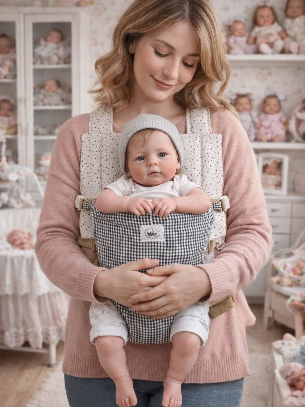 2588 Bebelux Doll Baby Carrier with dummy Holder - Black