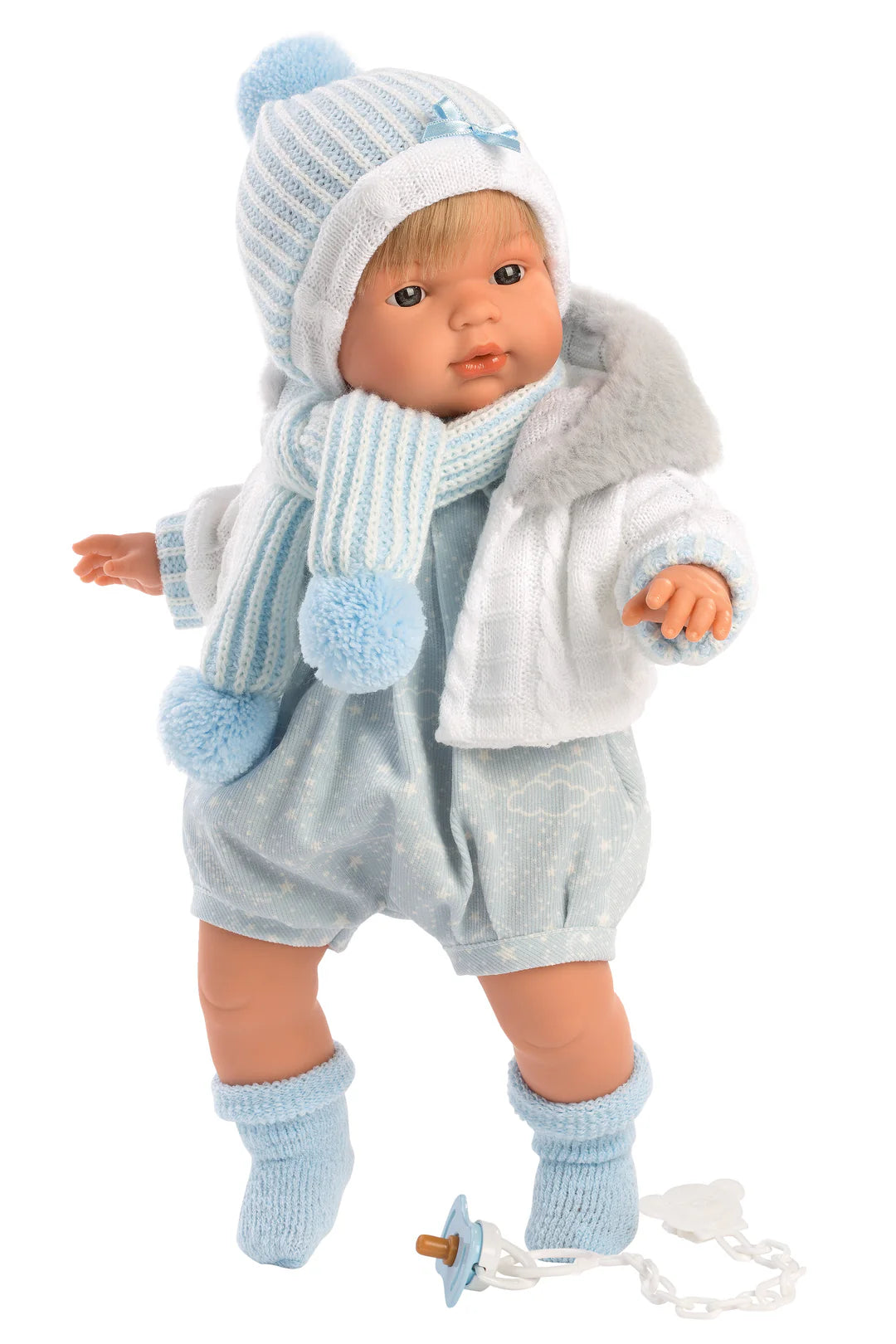 38567 Sacha Crying Baby Boy Doll 38cm