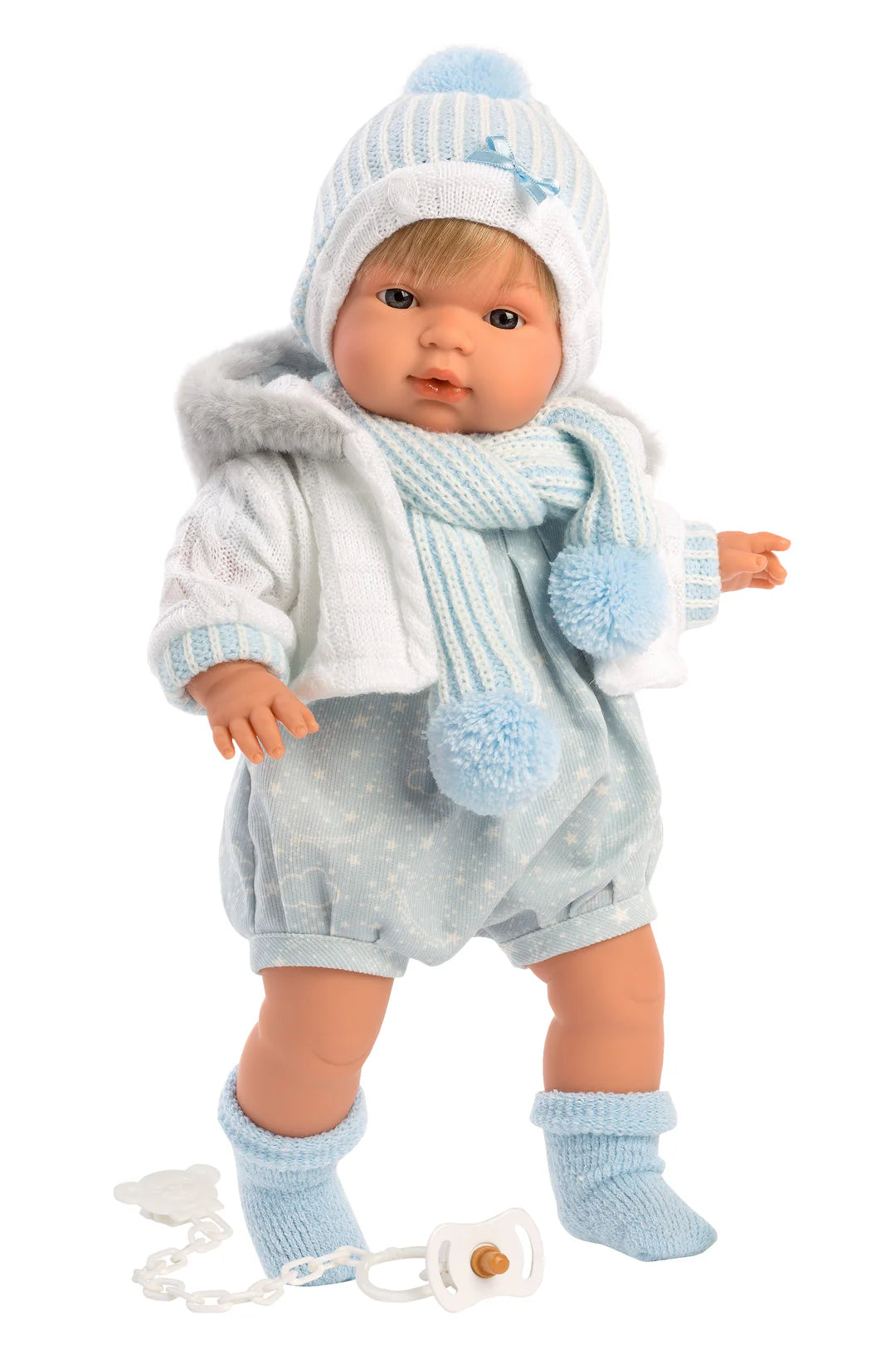 38567 Sacha Crying Baby Boy Doll 38cm