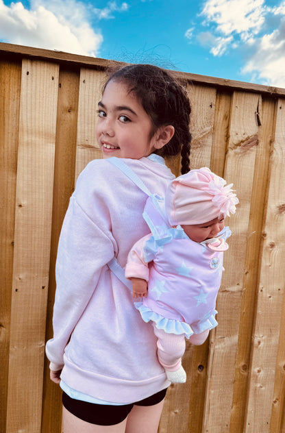 60407 La Nina Carlota Pink & White Doll Carrier