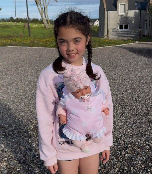 60407 La Nina Carlota Pink & White Doll Carrier