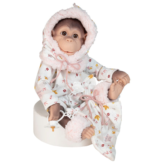 636103 Baby Pink Reborn Silicone Feel Monkey