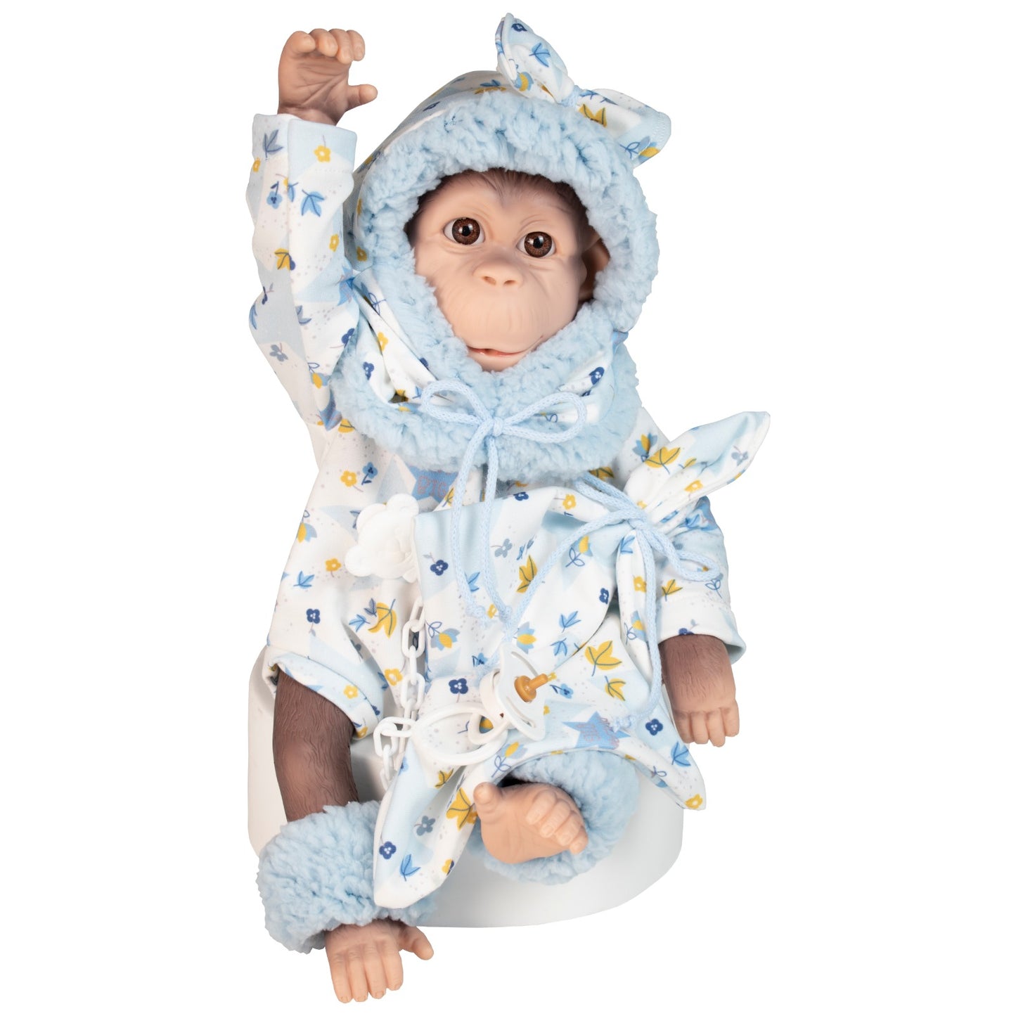 636104 Blue Reborn Silicone Feel Monkey