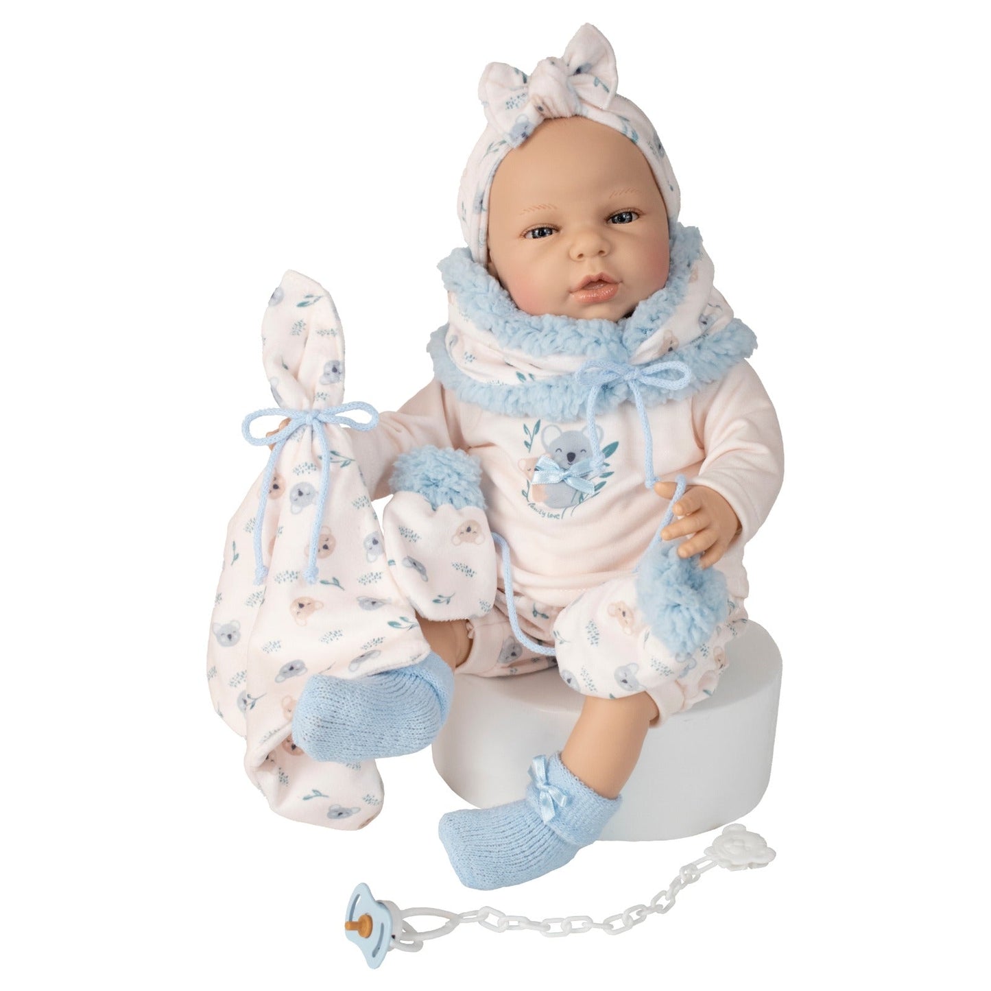 De Cuna Blue Silicone Vinyl Doll 45CM