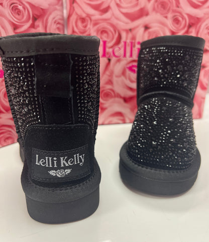 EB01 Lelli Kelly Black Olivia Sheepskin Boots