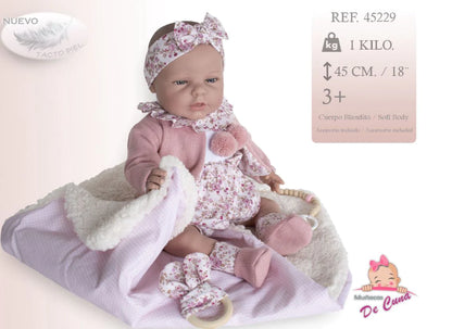 45229 Anyl Reborn Baby Doll Dusky Pink  - Silicon