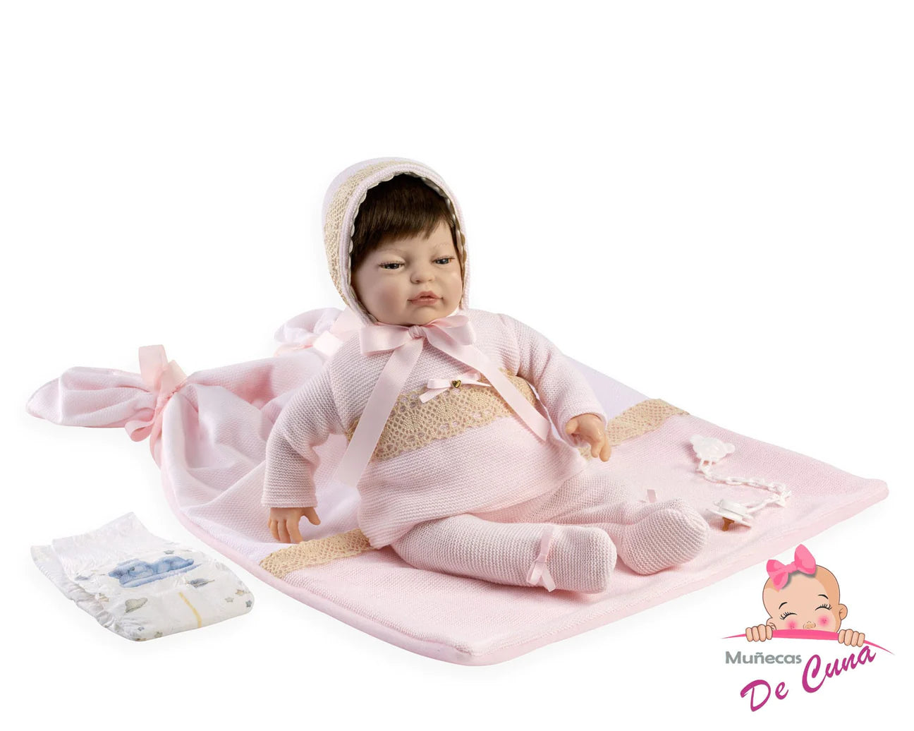 45306 Faith Reborn Baby Doll Pink Babygrow - Silicon