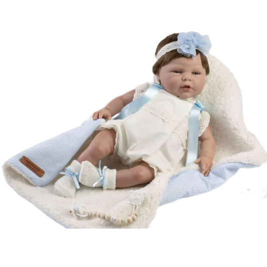 45604 Nina Reborn Baby Doll Blue  - Silicon