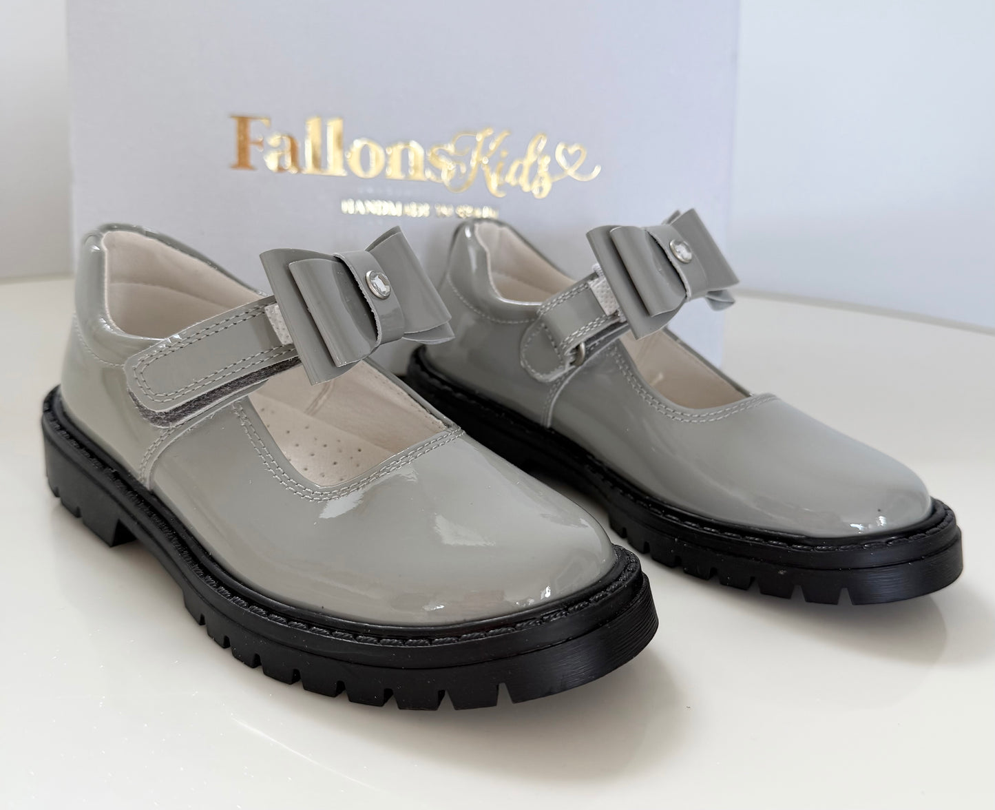 Mara School Shoe - Light Grey