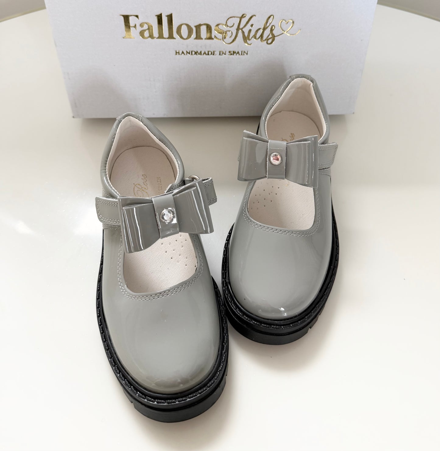 Mara School Shoe - Light Grey