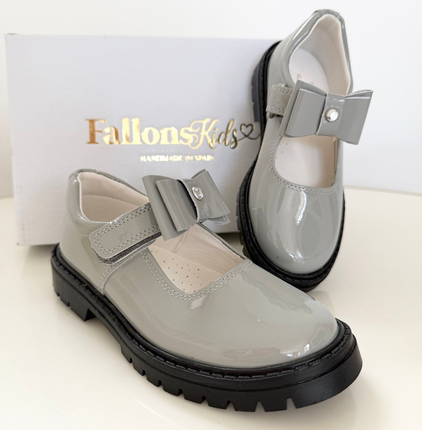 Mara School Shoe - Light Grey