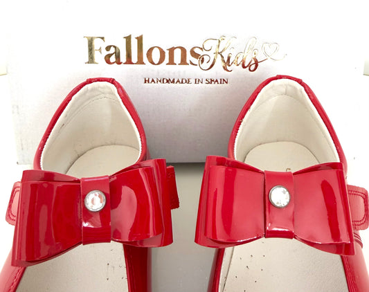 Mara Red Shoe Bow