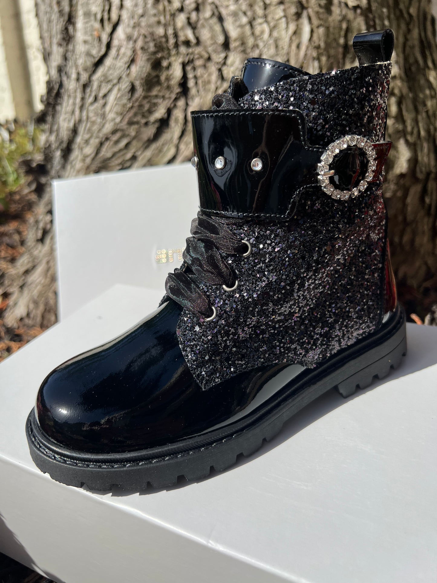 222700 Black Glitter Andanines Boot