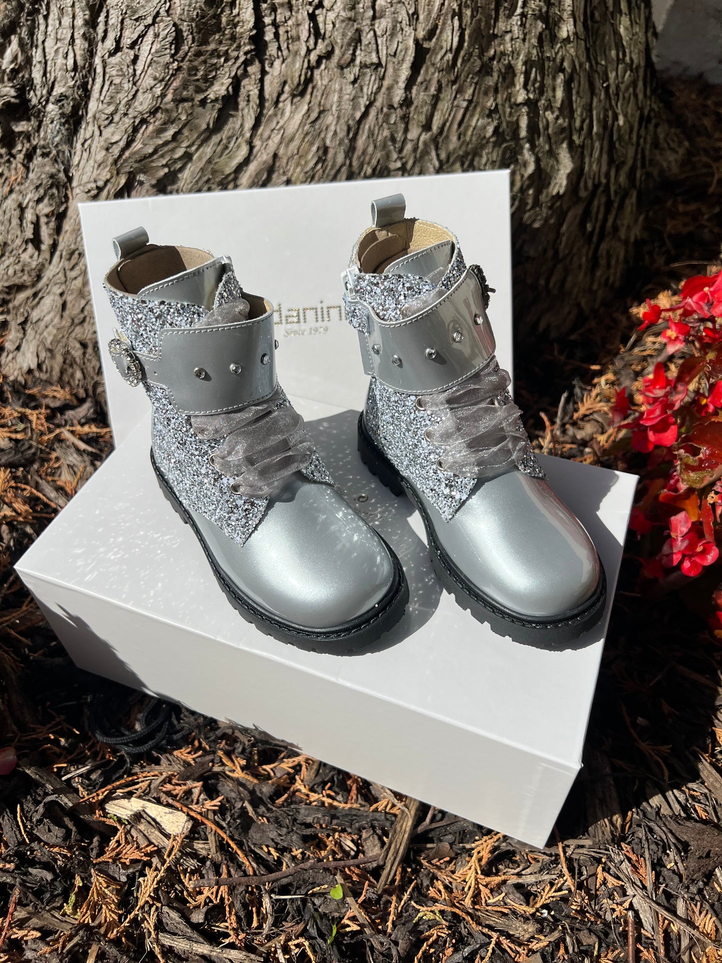 222700 Silver Glitter Andanines Boot