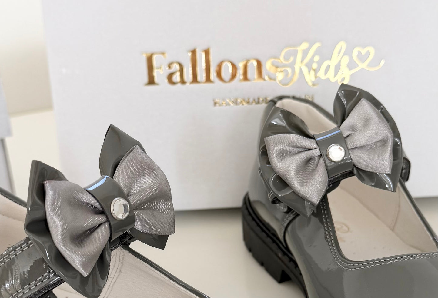 Grey Shoe Bow