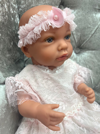 Pale Pink Doll Frilly Romper Dress