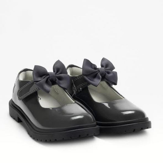 Lelli Kelly Miss LK Mia Mary Jane School Shoe - Grey Patent