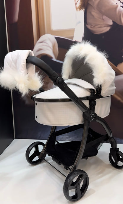 NEW COLOUR egg® Dolls Pram - Silver Hound Tooth