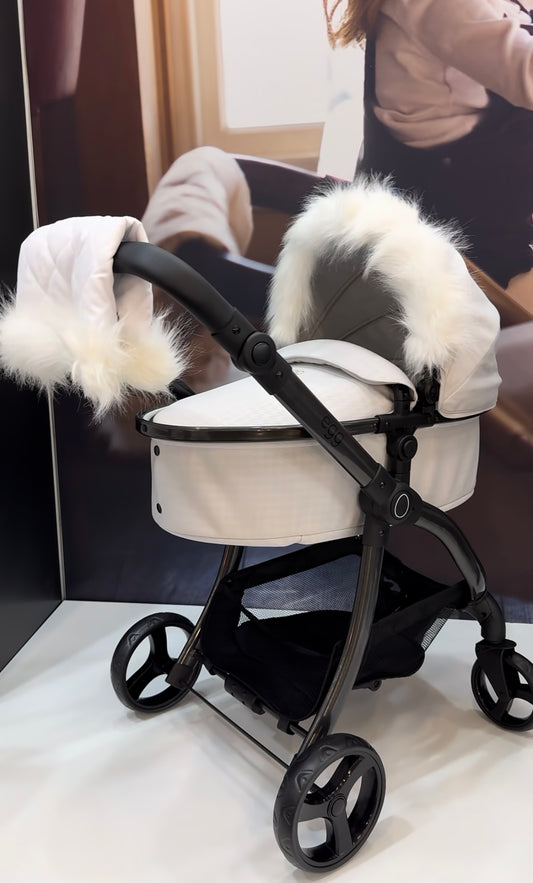 NEW COLOUR egg® Dolls Pram - Silver Hound Tooth