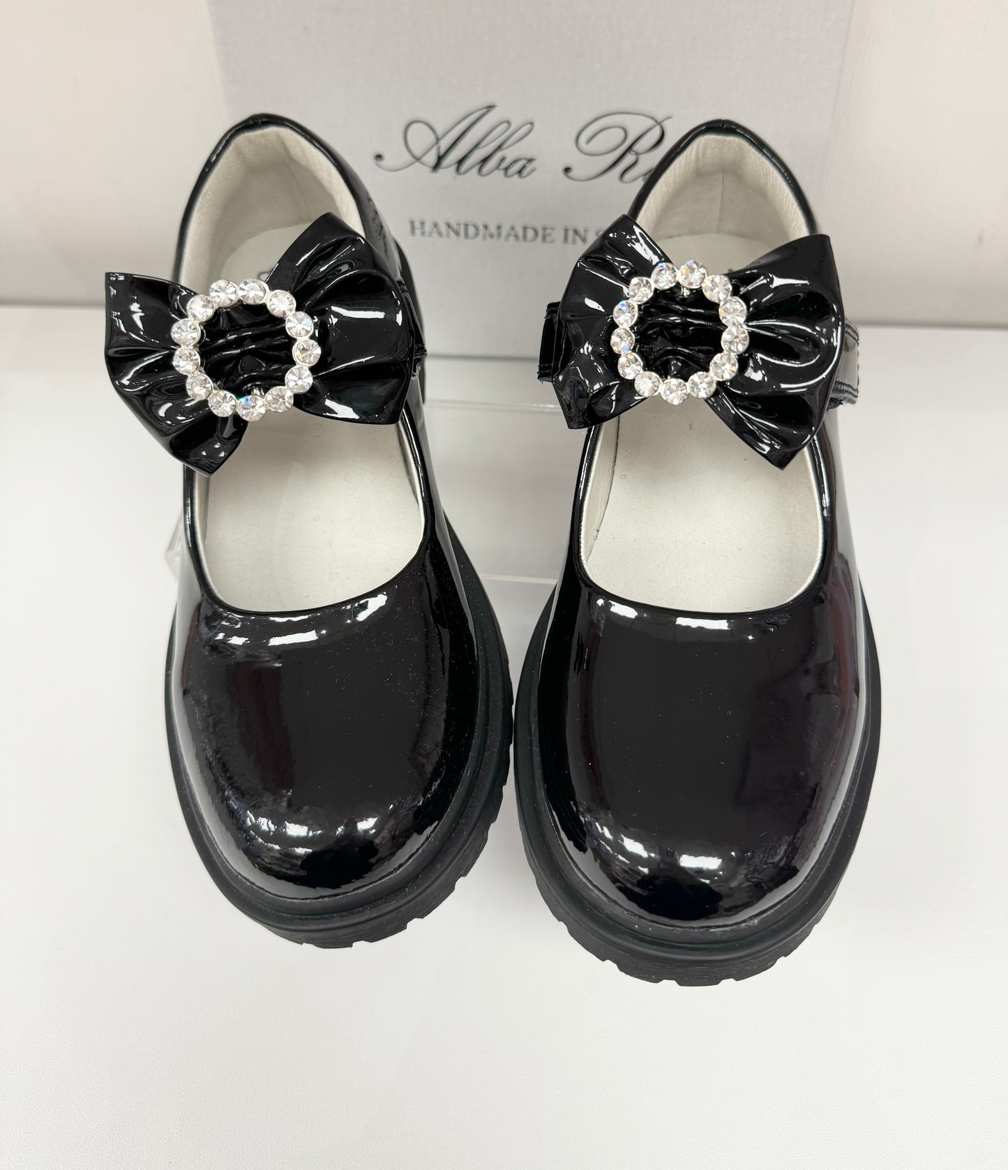 6258 Black School Shoe  - Chunky